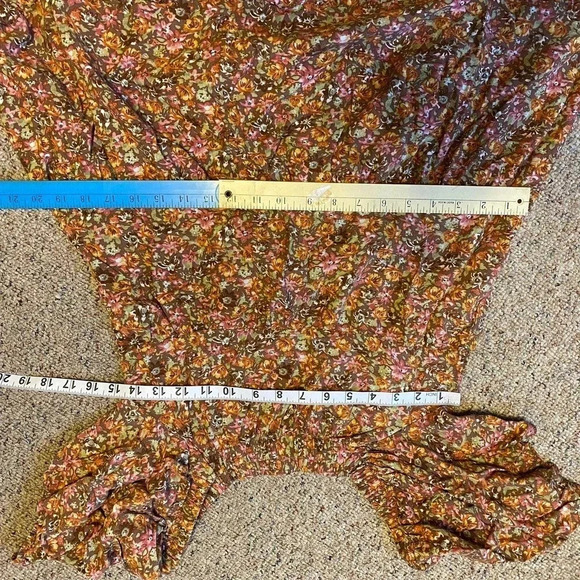 Wild Fable Floral Off Shoulder Comfortable Summer Beach Mini Dress Women Size S - Picture 3 of 5